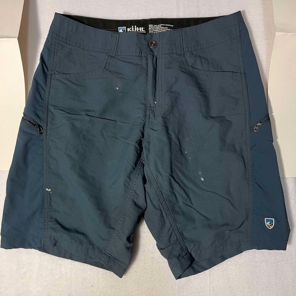 Kuhl Silencr Kargo Shorts Men's 32 Gray Blue Outdoor Adventure Hiking Adult